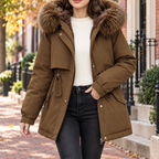 Brown parka worn on a Washington DC street.