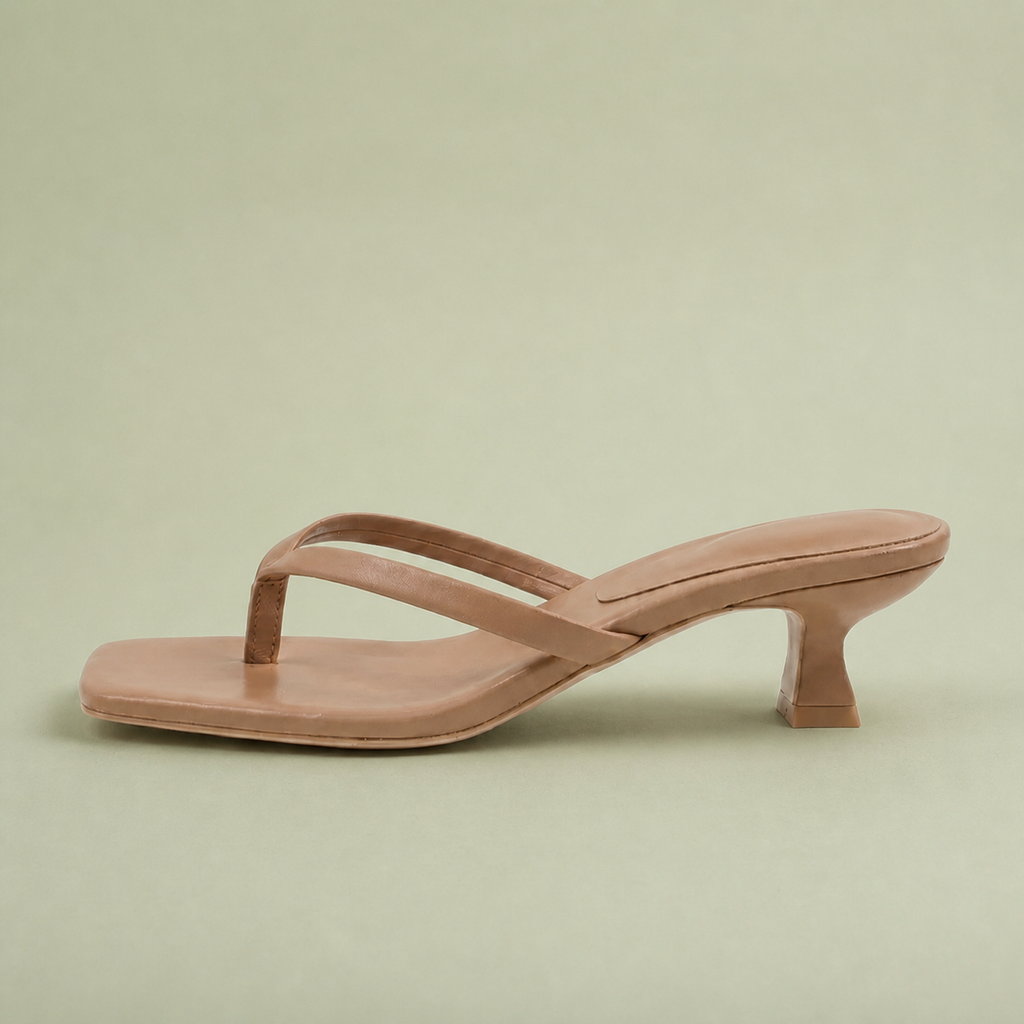 Single Mocha toe-post sandal