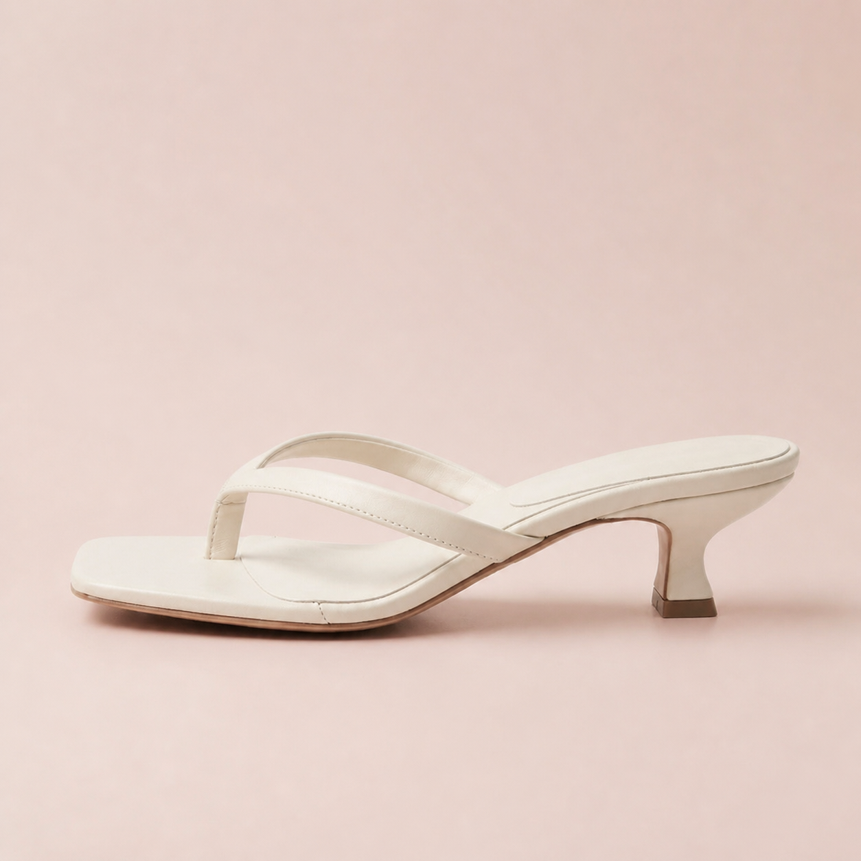 Single Beige toe-post sandal