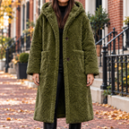 Green overcoats worn on a Washington DC street.