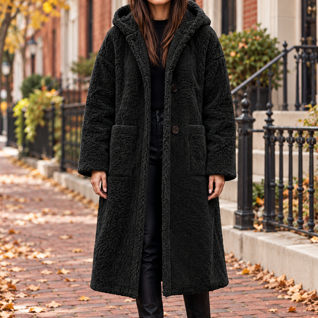 Black overcoats worn on a Washington DC street.