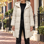 White puffer jackets worn on a Washington DC street.
