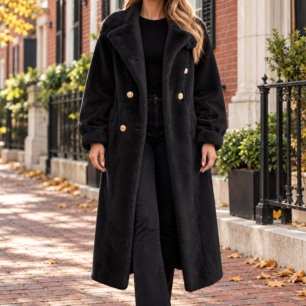 Black overcoats worn on a Washington DC street.