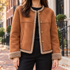 Brown coats and jackets worn on a Washington DC street.