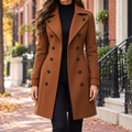 Brown overcoat worn on a Washington DC street.