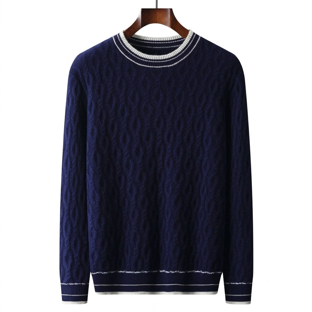 Men's 100% Cashmere Crew Sweater | Lightweight Warmth, Everyday Luxury product photo 3