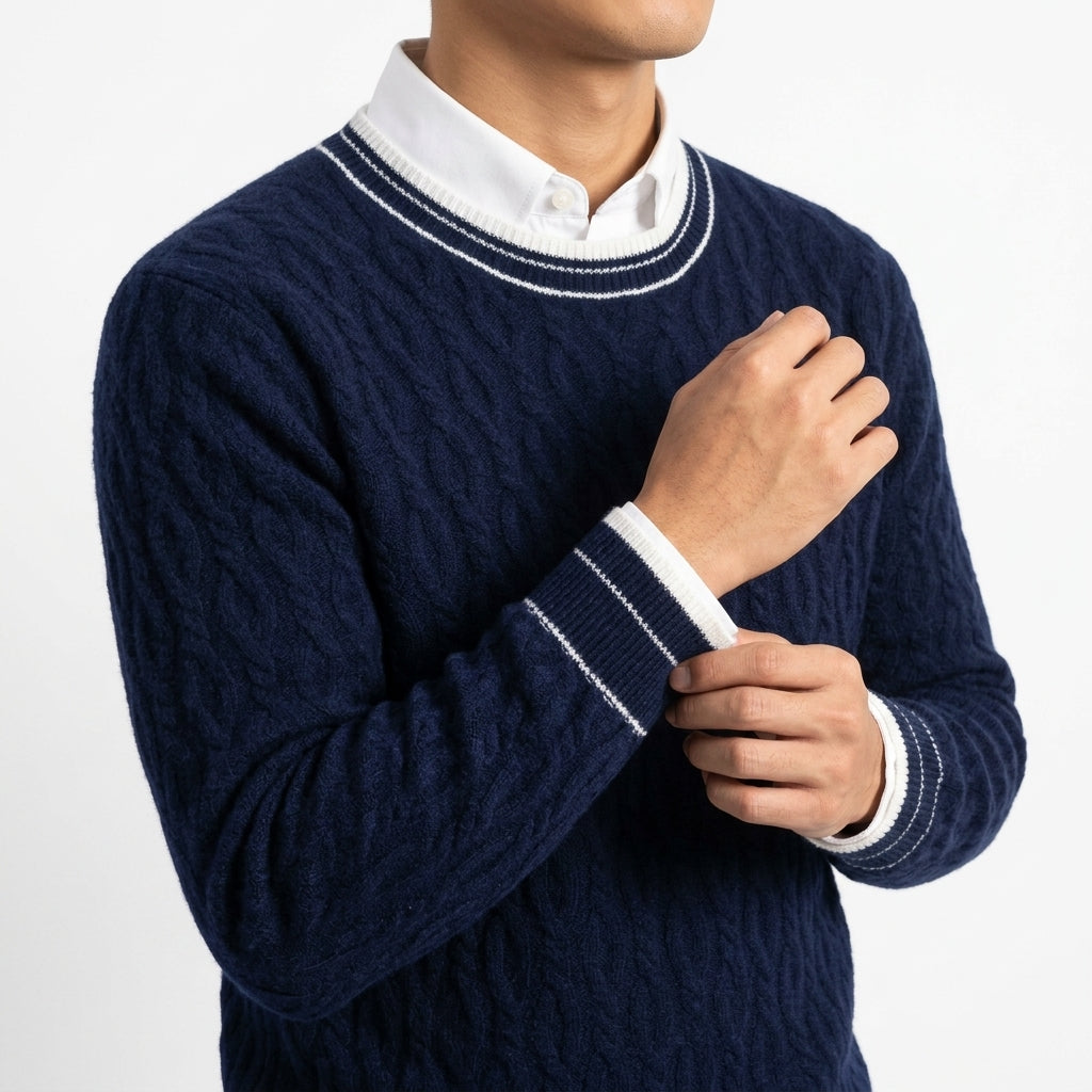 Men's 100% Cashmere Crew Sweater | Lightweight Warmth, Everyday Luxury product photo 5