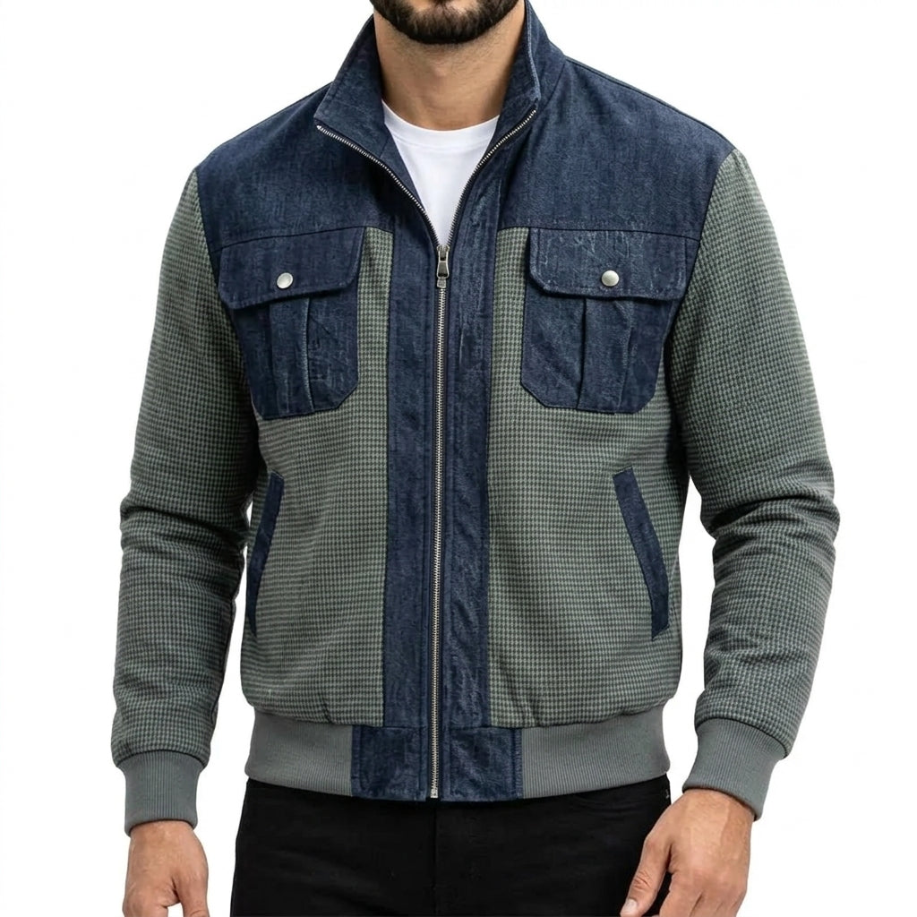 Men's Cargo Jacket | Insulated Tailored Collar, Brown or Green, Everyday Outerwear product photo 1