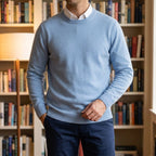 Men's Cashmere Blend Sweater | Lightweight Ribbed Knit, Multiple Colors, Everyday Layering product photo 7