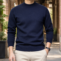 Men's Fleece Lined Mock Neck Sweater | Wool Blend Knit, Warm Everyday Layer product photo 1