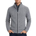 Men's Full Zip Cardigan | Marled Knit Stand Collar, Multiple Colors, Everyday Layering product photo 1