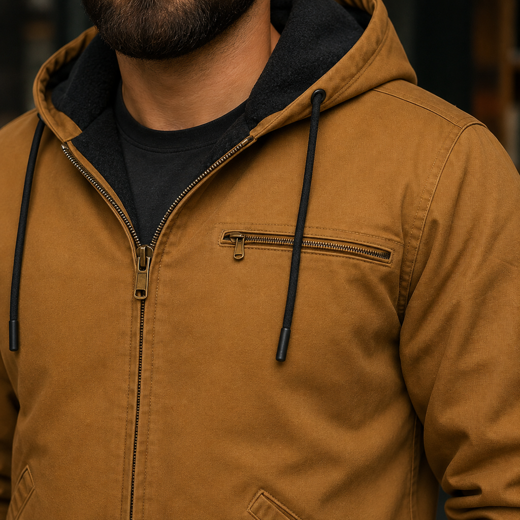 Men's Hooded Jacket | Plush Lined Zip Front, Multiple Colors, Everyday Outerwear product photo 2