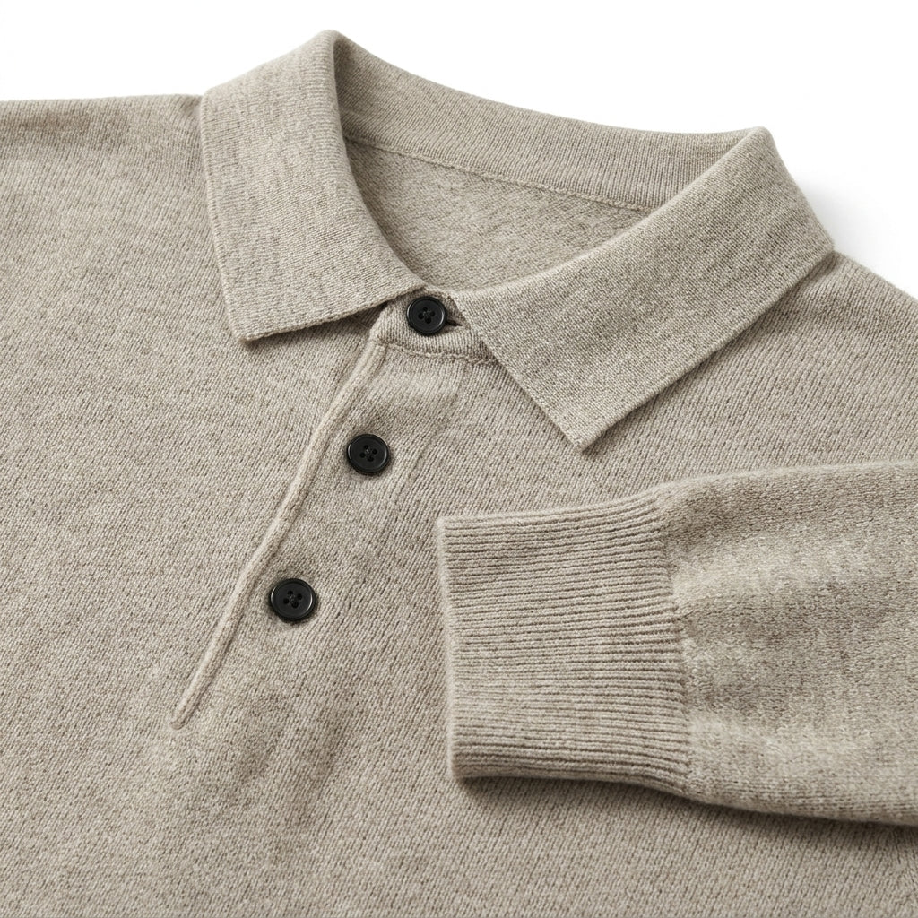 Men's Merino Polo Sweater | Soft Knit Long Sleeve, Multiple Colors, Everyday Layering product photo 8