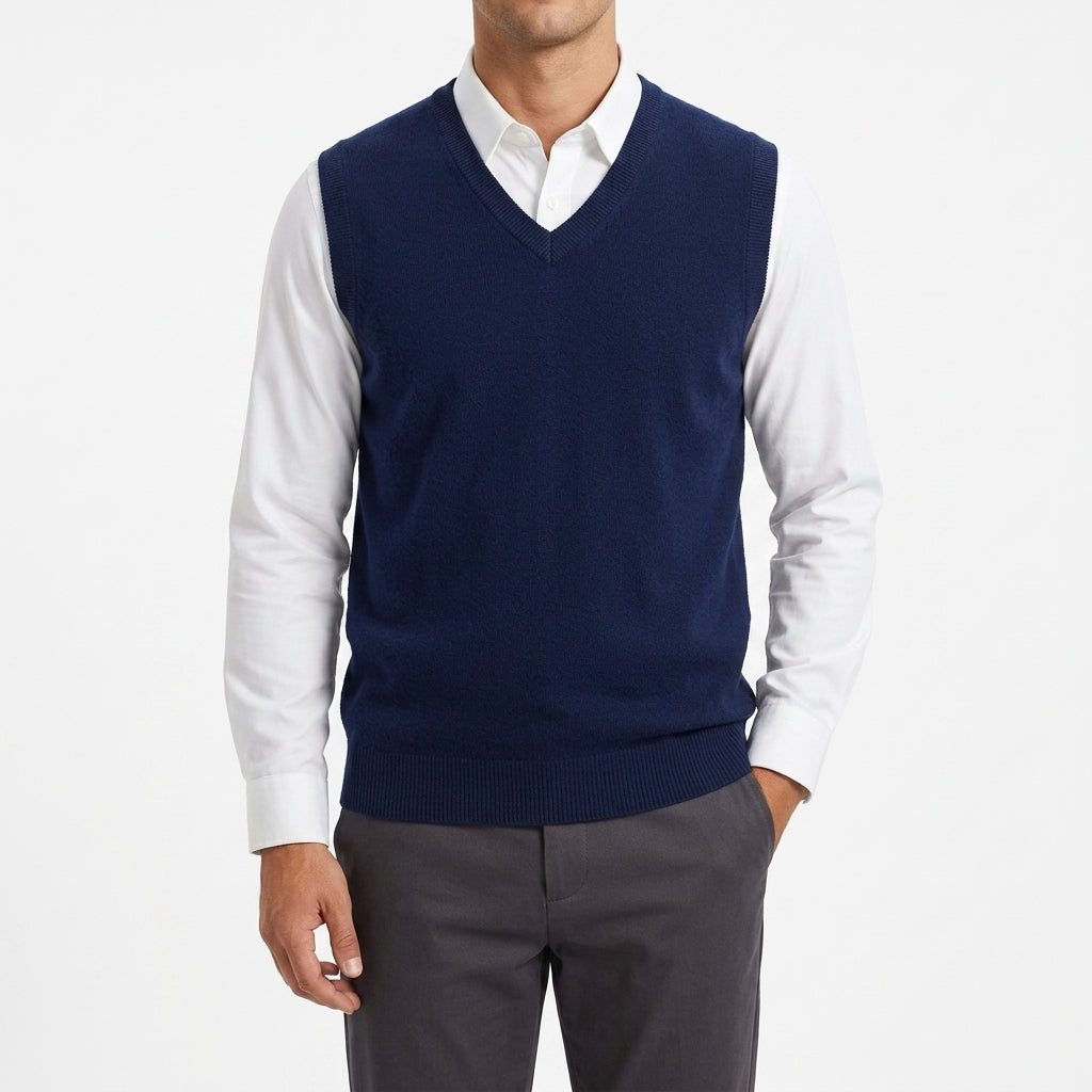 Men's Merino Sweater Vest | Lightweight Knit Layer, Multiple Colors, Smart Casual Style product photo 4