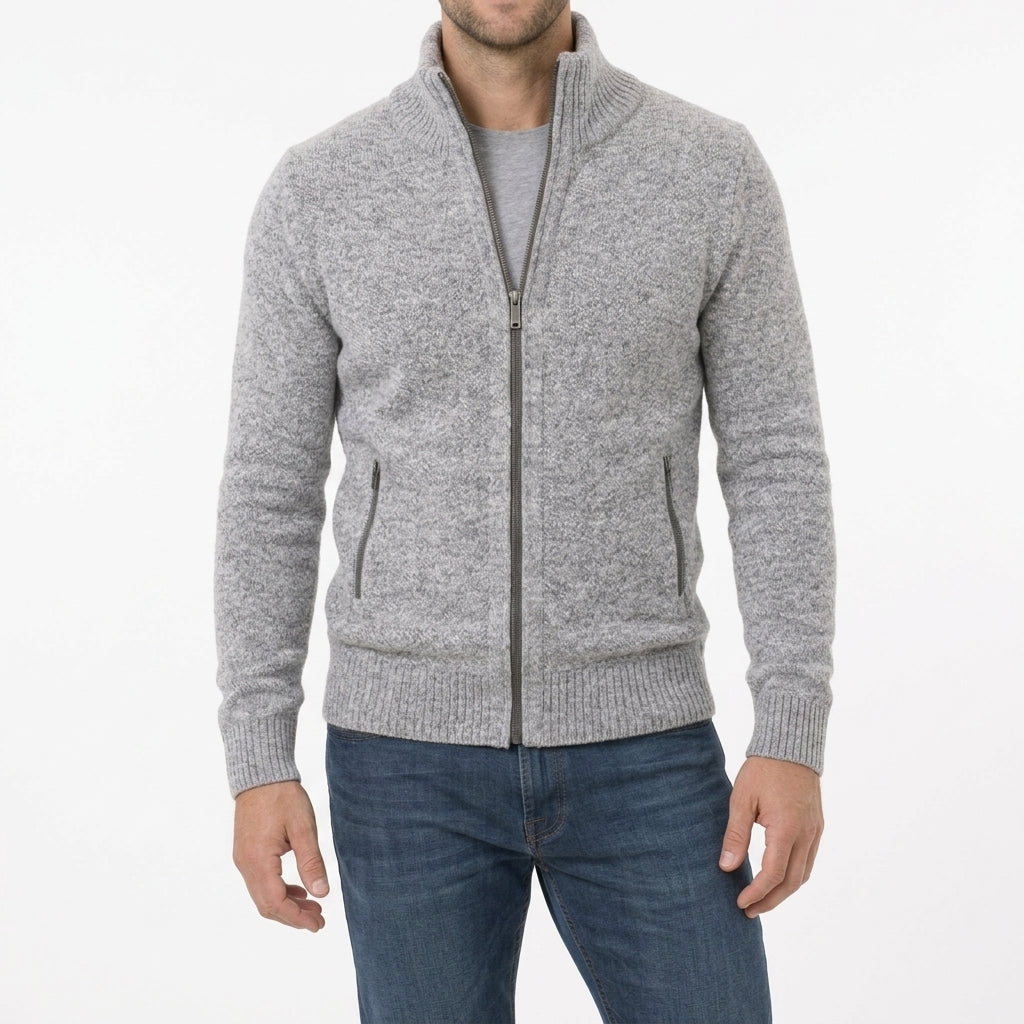 Men's Merino Zip Sweater | Lightweight Ribbed Knit, Multiple Colors, Everyday Layering product photo 3