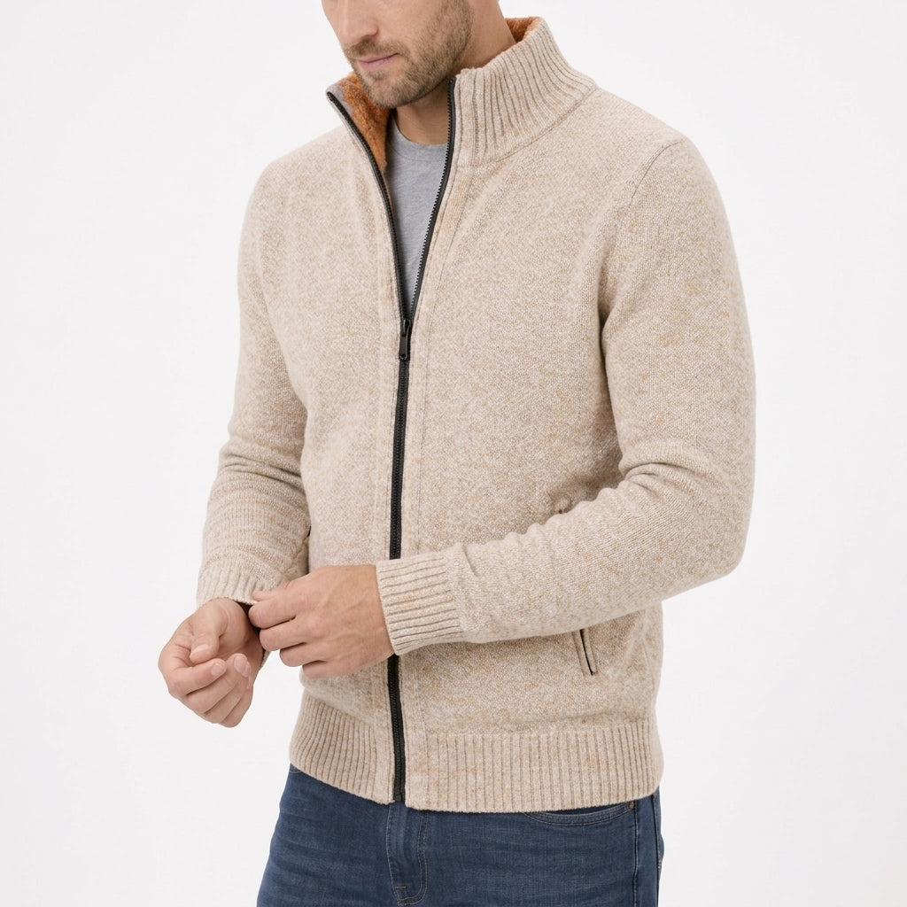 Men's Merino Zip Sweater | Lightweight Ribbed Knit, Multiple Colors, Everyday Layering product photo 4