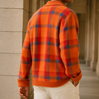 Men's Plaid Cardigan | Button Front Knit, Multiple Colors, Everyday Layering product photo 2