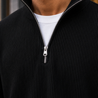 Men's Quarter Zip Pullover | Ribbed Stand Collar, Multiple Colors, Everyday Layering product photo 2