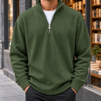 Men's Quarter Zip Pullover | Ribbed Stand Collar, Multiple Colors, Everyday Layering product photo 6