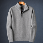 Men's Quarter Zip Sweater | Textured Mock Neck Knit, Multiple Colors, Everyday Layering product photo 5