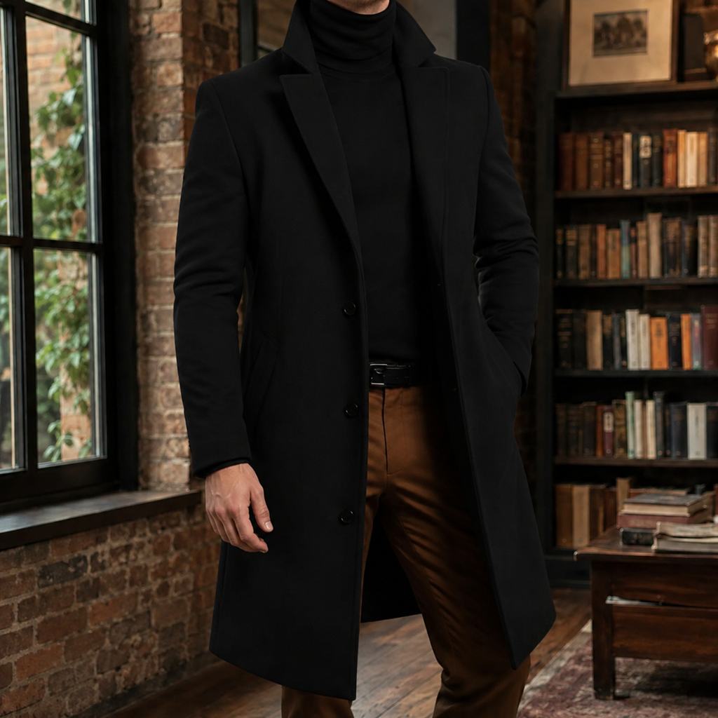 Men's Tailored Overcoat | Knee Length Notch Lapel, Multiple Colors, Everyday Outerwear product photo 2
