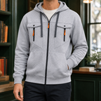 Men's Utility Zip Hoodie | Drawcord Hood, Four Pocket Front, Everyday Layer product photo 3
