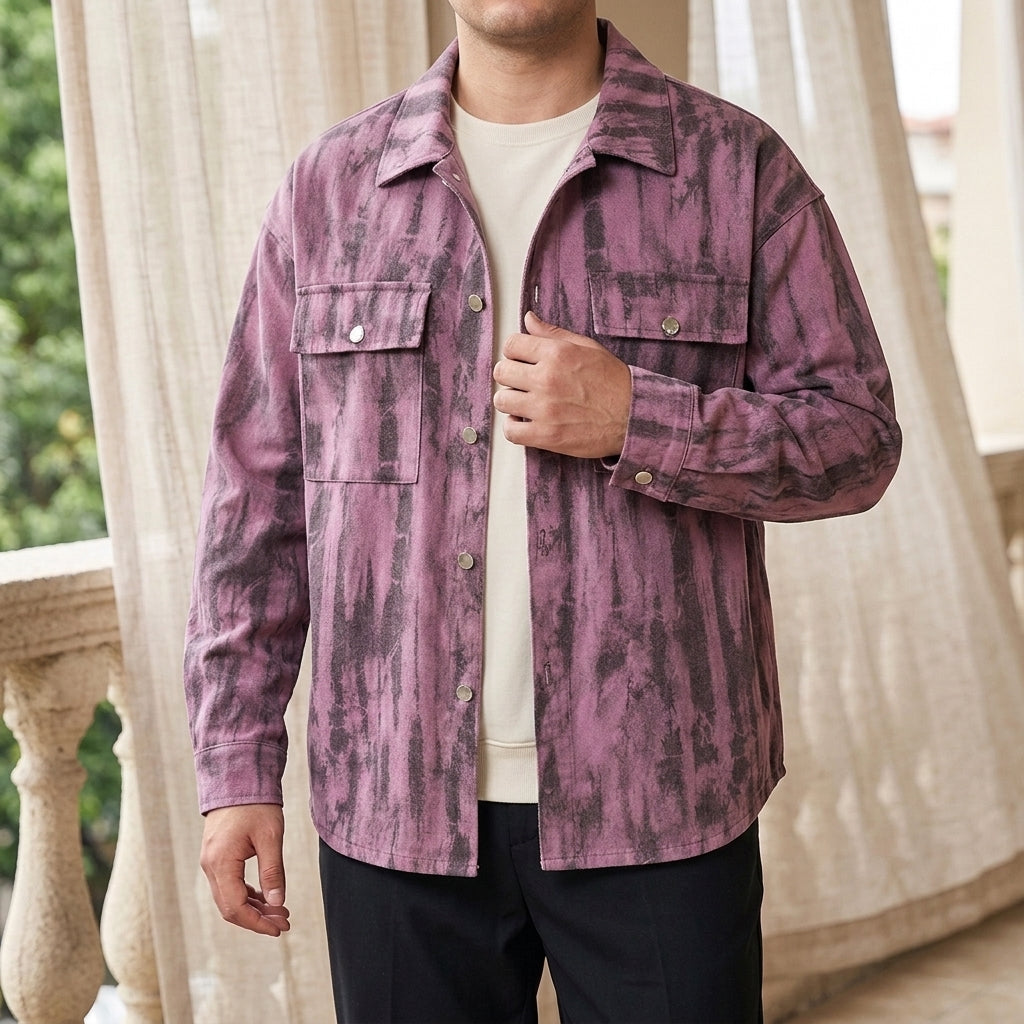 Men's Washed Denim Jacket | Snap Front, Multiple Colors, Everyday Outerwear product photo 3